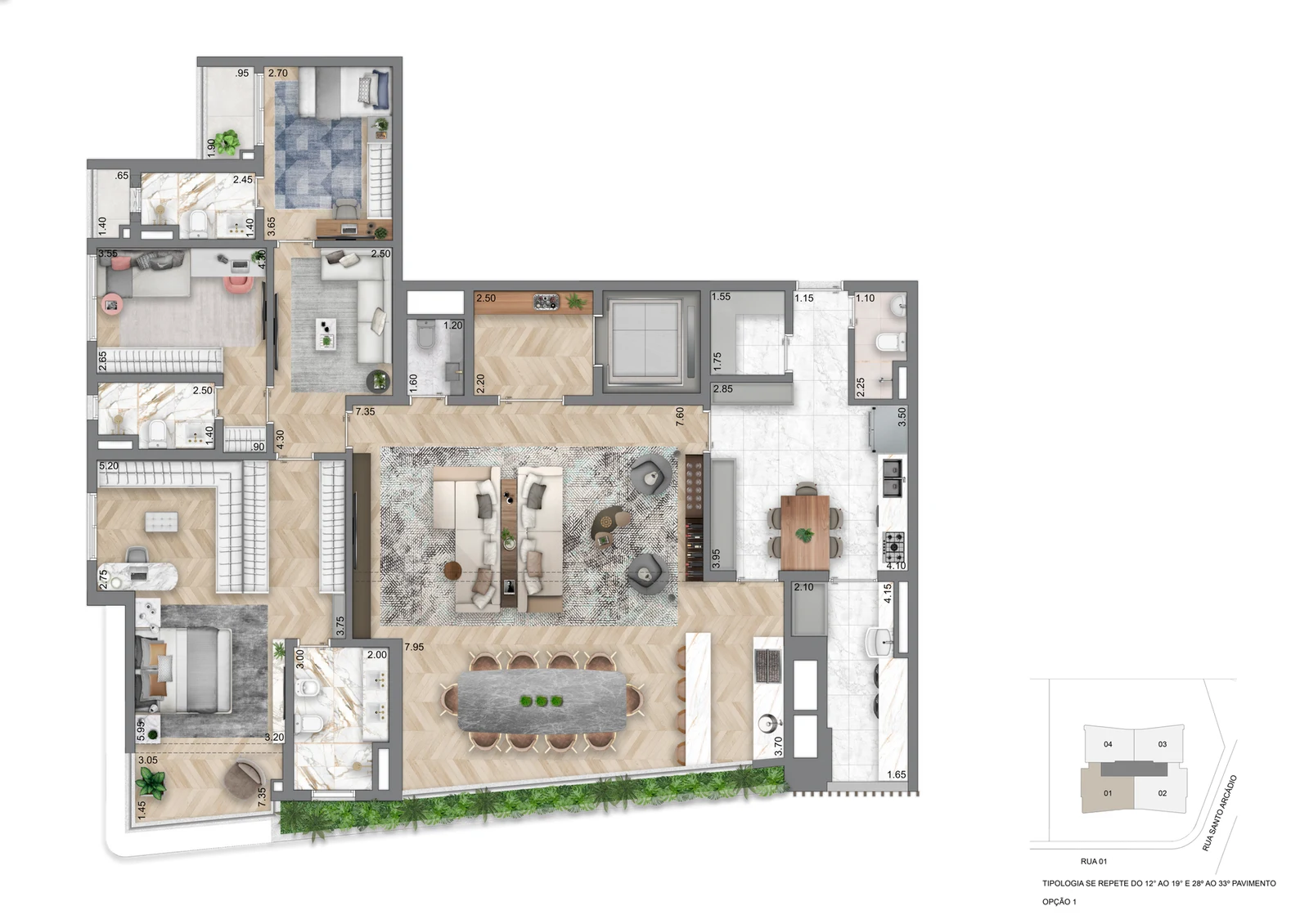 208 m² · opção de planta