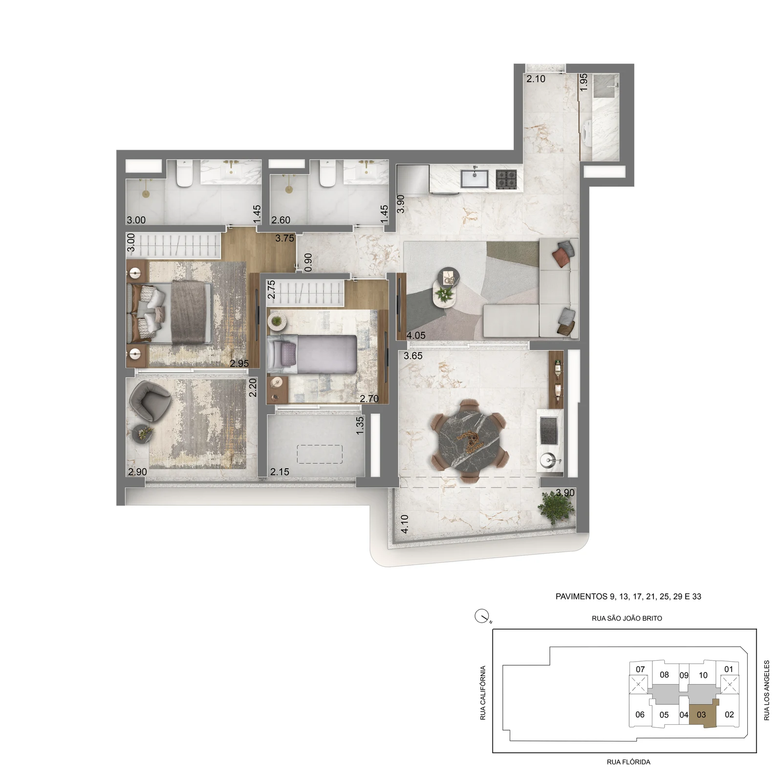 85 m² · Tipo B