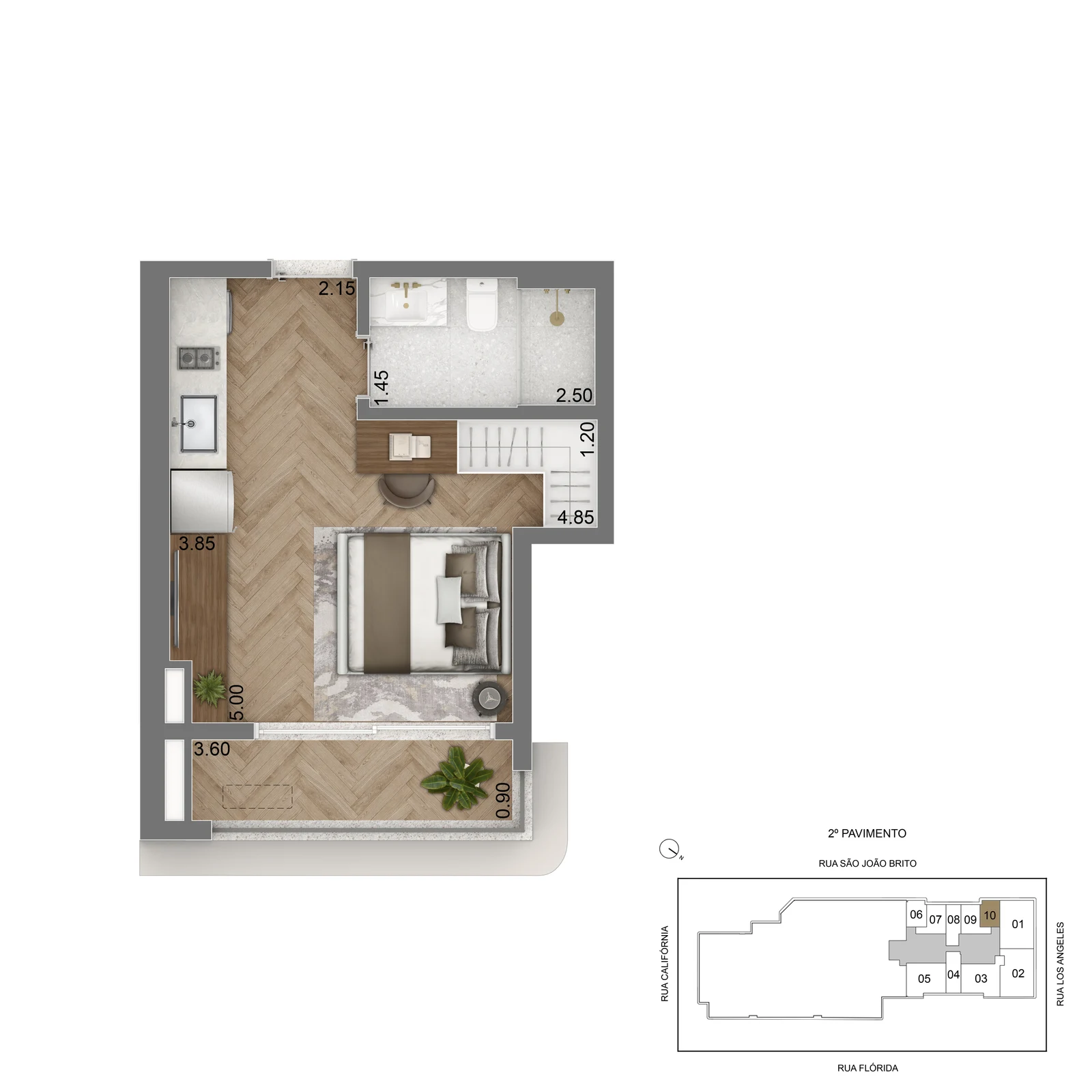 Studio 31 m² (HMP)