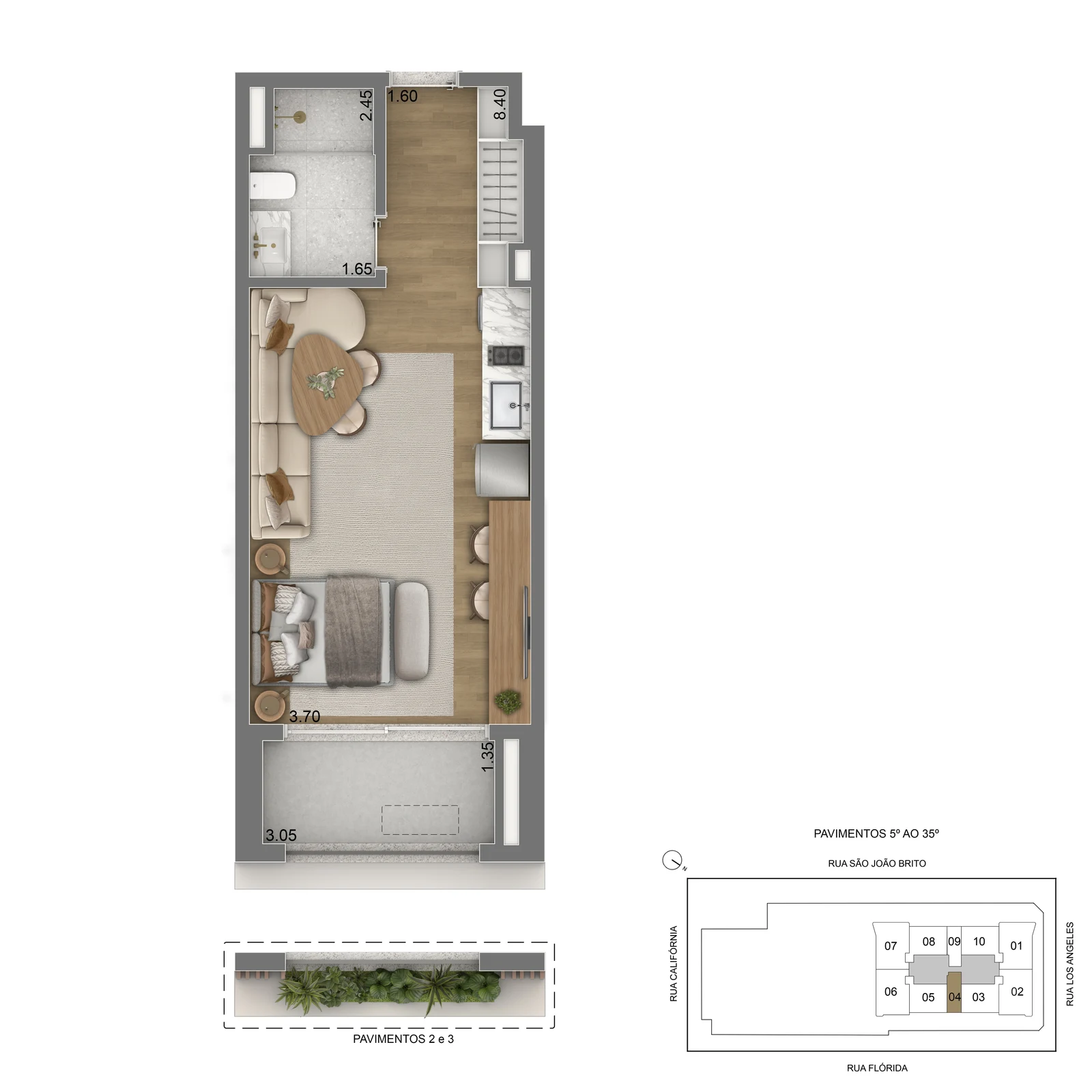 Studio 40 m²