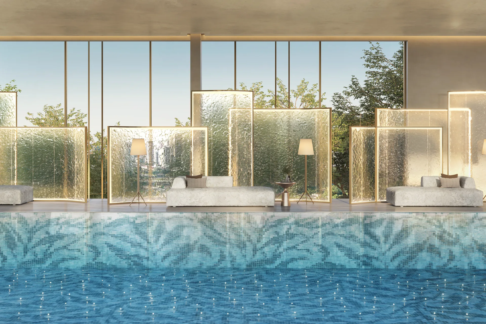 Piscina interna aquecida