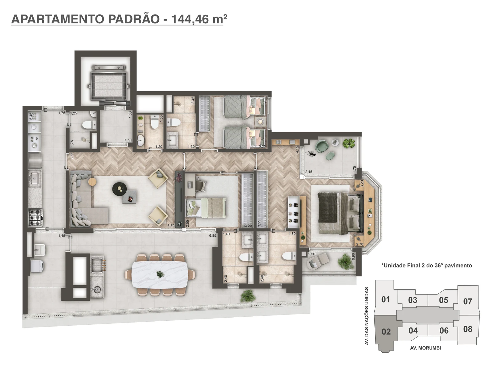144 m² — Bay Window