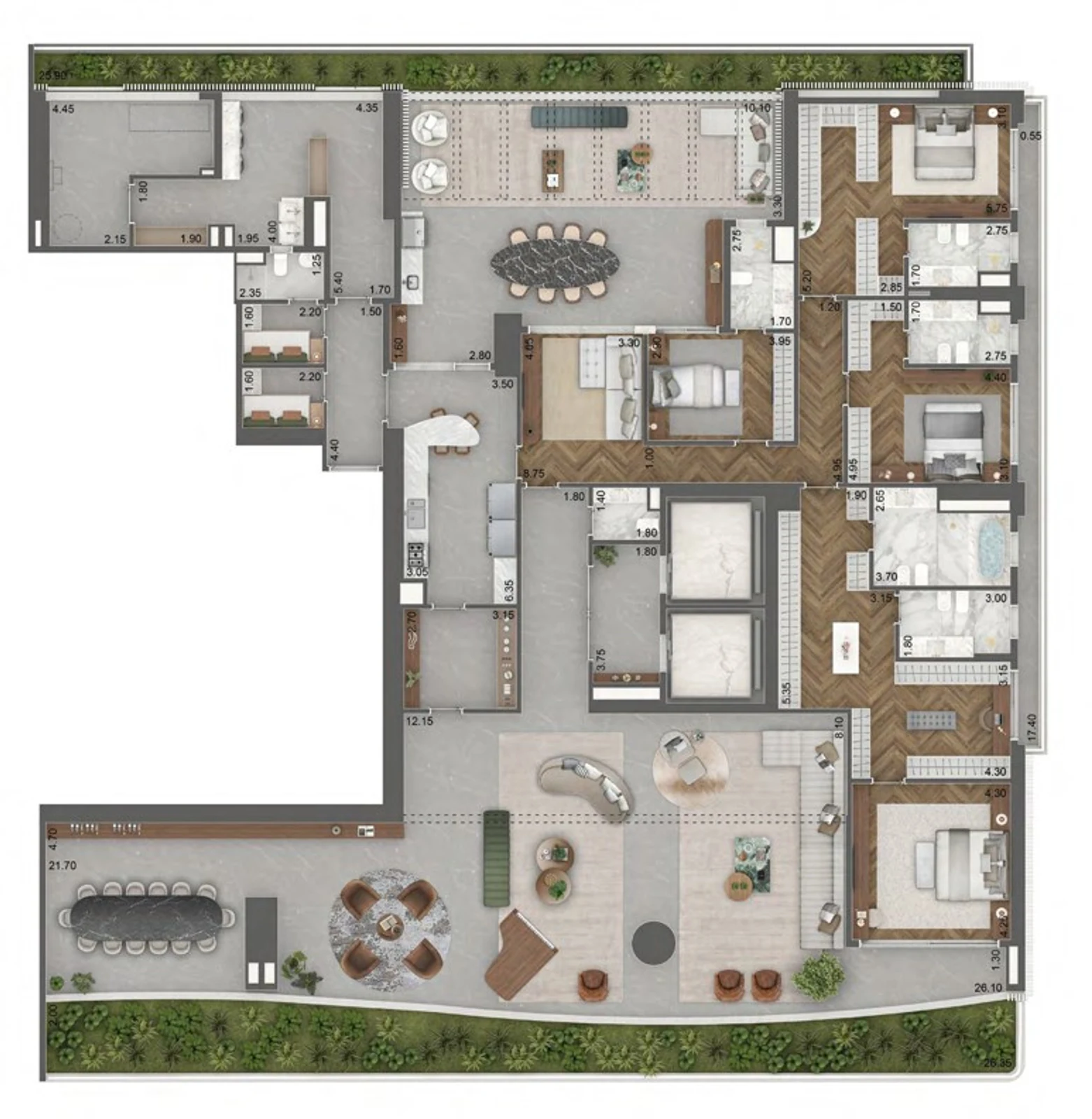 Garden 639 m²